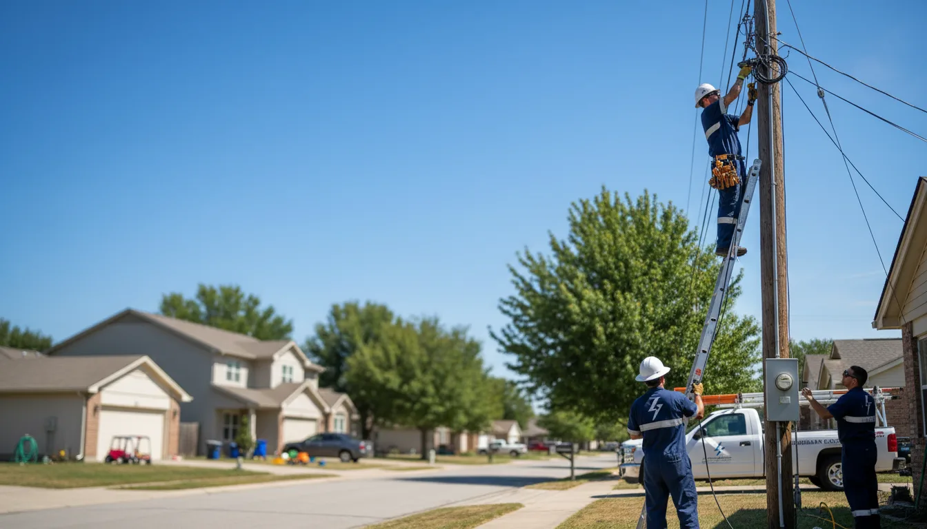 Residential electrician providing installation services in Canton, OK